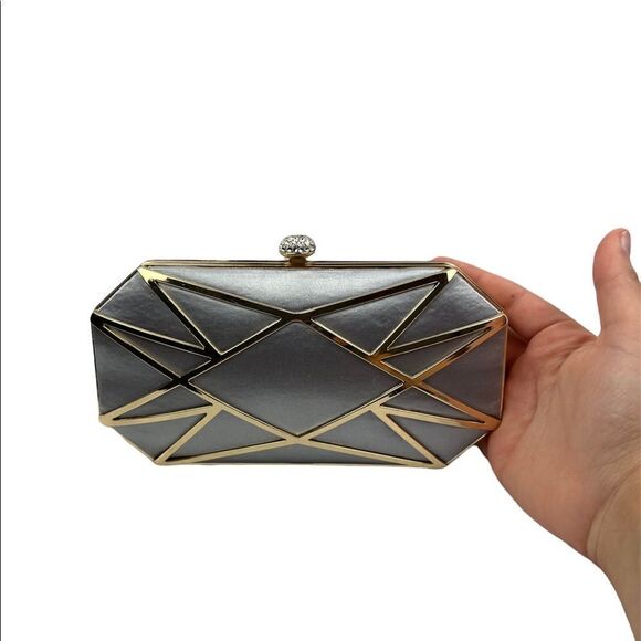 NWT Inc Shoulder-Bag Alea Geometric Clutch - Picture 1 of 7